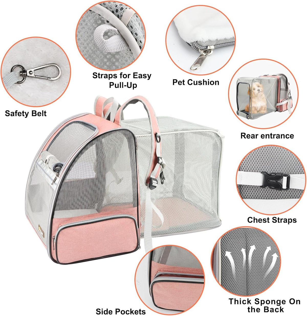 Texsens Innovative Traveler Bubble Backpack Pet Carriers with Upgraded Breathable & Expandable Tent