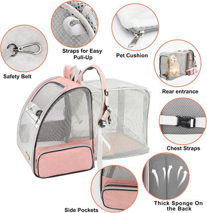 Texsens Innovative Traveler Bubble Backpack Pet Carriers with Upgraded Breathable & Expandable Tent