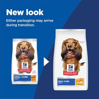 Hill's Science Diet Oral Care, Adult 1-6, Plaque & Tartar Buildup Support, Dry Dog Food, Chicken