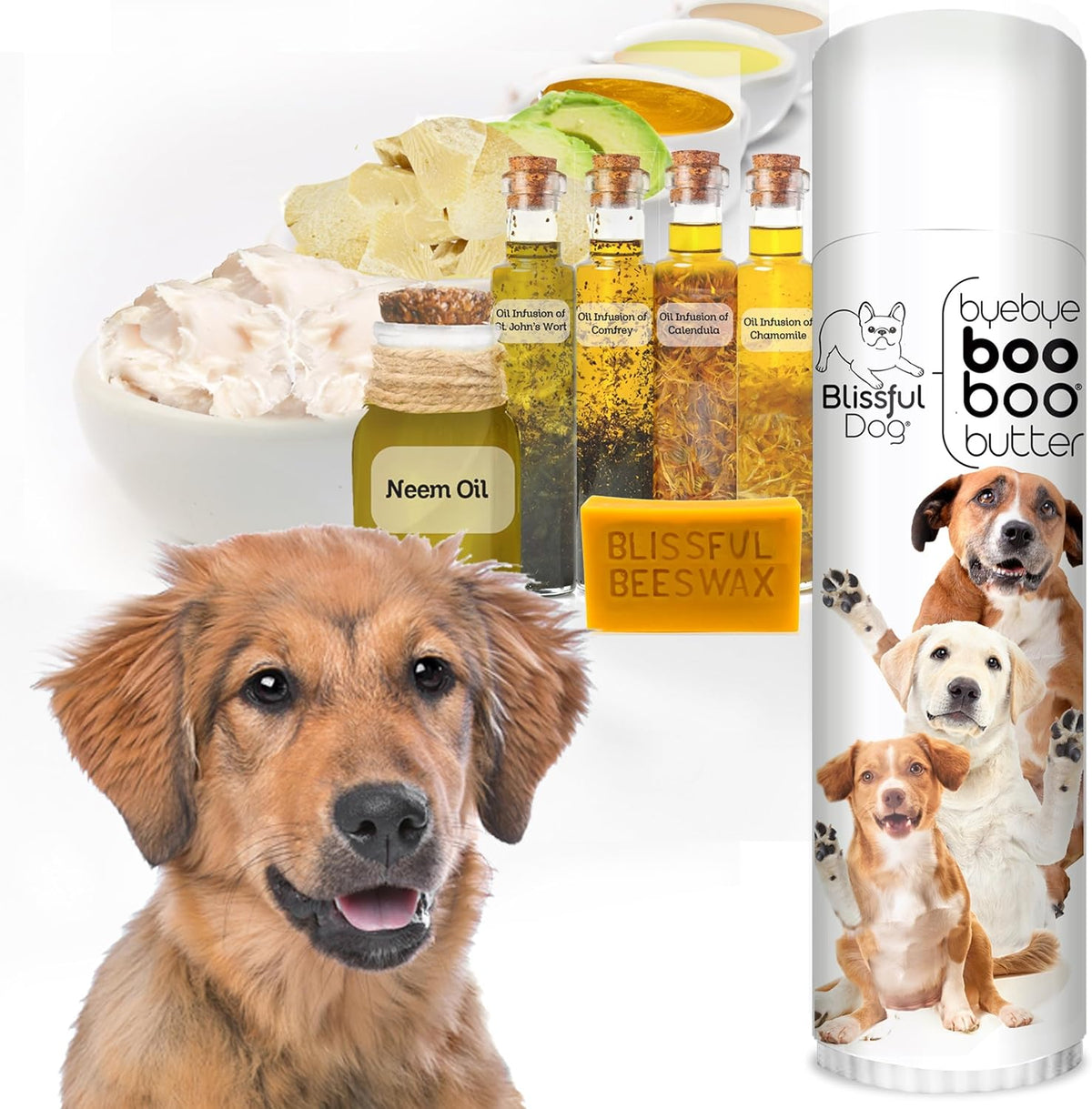 The Blissful Dog 3 Cute Puppies Boo Boo Butter, 0.50 oz