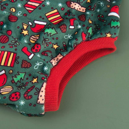 CuteBone Dog Christmas Pajamas Puppy Onesies Small Dogs Soft Pjs Coat Cat Apparel Comfy Pet Clothes