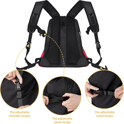 WOYYHO Pet Dog Carrier Backpack Small Dog Front Backpack Ventilated Mesh Dog Travel Back Pack with