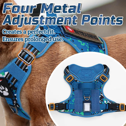 rabbitgoo Tactical Dog Harness for Large Dogs, No Pull Military Service Vest with Handle & Molle