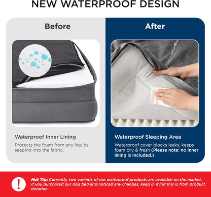Bedsure Orthopedic Dog Beds Large Sized Dog - Washable Large Dog Cat Bed Waterproof, Comfort Dogs
