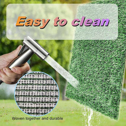 35"X22.6" Dog Grass Pad with Tray - Indoor/Outdoor Artificial Turf Potty Training Mat for Large