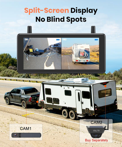 AUTO-VOX 7.2" DVR Portable Solar Wireless Backup Camera:HD 1080P 2 Min Quick Installation Support 2