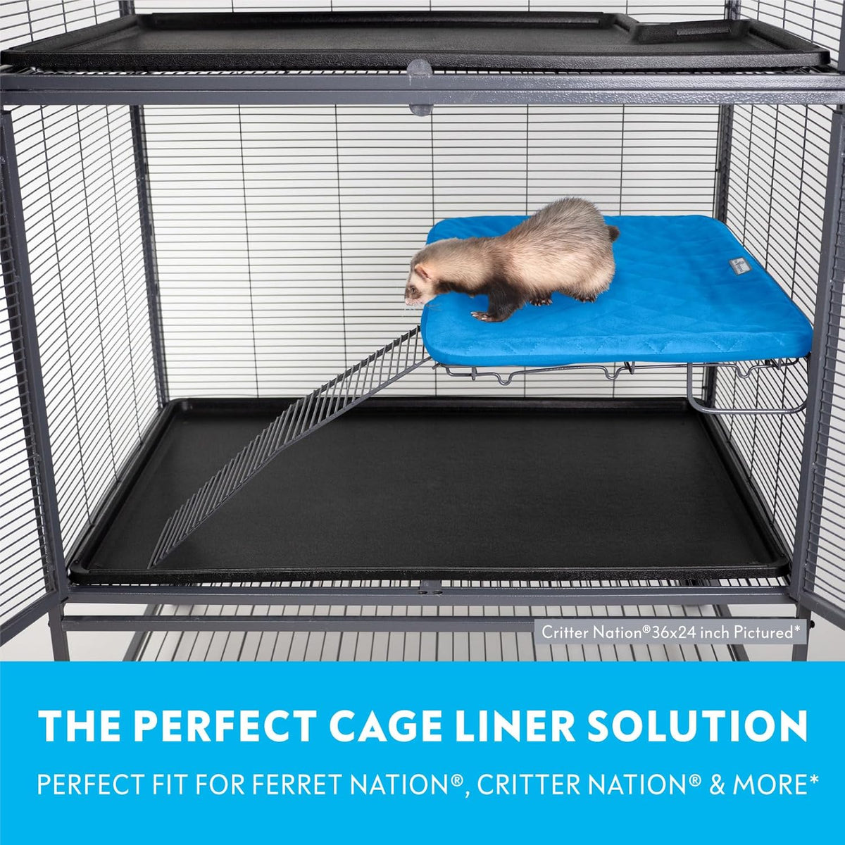 Paw Inspired Fitted Fleece Liner for Ferret Nation, Critter Nation Cage for Ferrets, Rats