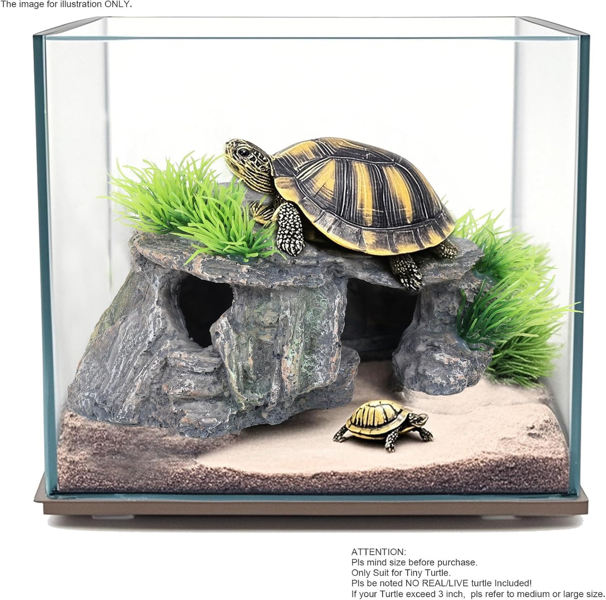 Premium Small Fish Tank Decorations, Reptile Tank Accessories, Turtle Tank Accessories, Natural