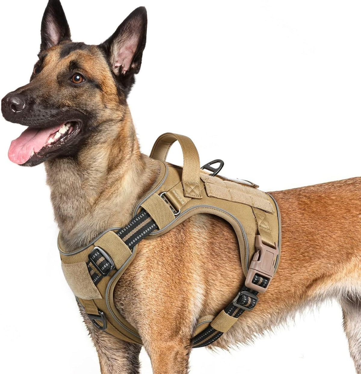 rabbitgoo Dog Harness for Large Dogs No Pull, Tactical Service Pet Vest with Molle and Control