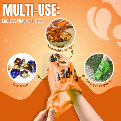 Pet N Pet 1080 Counts Orange Poop Bags for Dogs, 41% Plant Based & 59% PE Extra Thick Dog Poop Bags