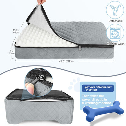 Dog Car Seat for Medium/Large Dogs, Dog Booster Seat for Pet Under 50lbs or 2 Small, Detachable and