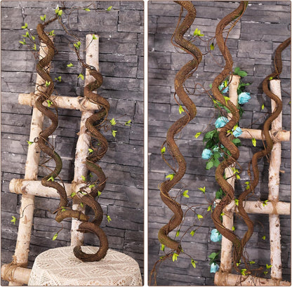 63in Bendable Thick Artificial Tree Branches Faux Wood Tree Trunk Twigs Grapevines Moss Plants