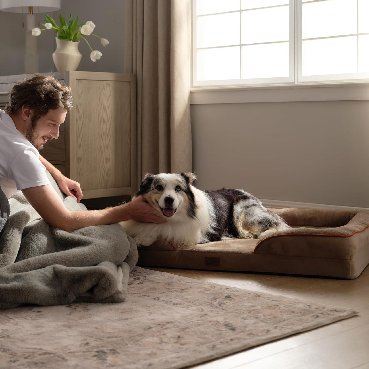 Bedsure XL Plus Orthopedic Dog Bed for Extra Large Dogs - Washable XLarge Dog Cat Bed Waterproof