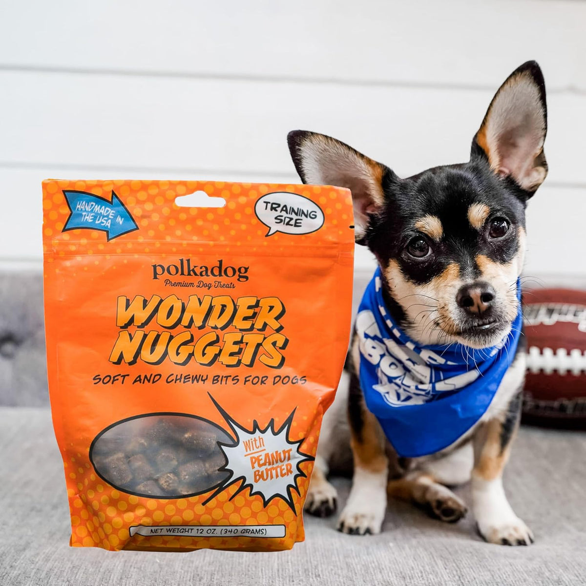 Polkadog Wonder Nuggets – Soft & Chewy Dog Treats with Peanut Butter – Healthy, Limited Ingredient