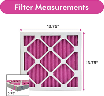 Colorfil 14x14x1 Air Filter (4-Pack) | Made in the USA | Color Changing | Remove Cat and Dog Odor |