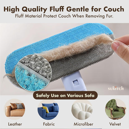 Pet Hair Remover for Couch, Grey, 17.3Inch, Durable, Reusable, Washable Lint Cleaner for Dog and