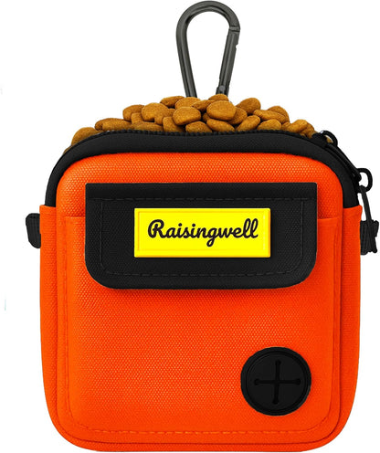Dog Treat Pouch for Pet Walking and Training with Clicker Poop Bags, and Three Bags Design Small