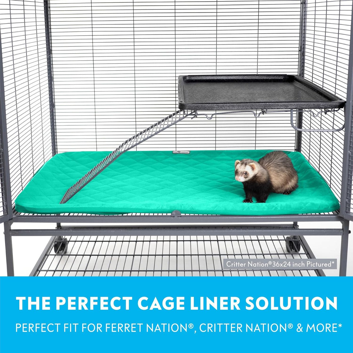Paw Inspired Fitted Fleece Liner for Ferret Nation, Critter Nation Cage for Ferrets, Rats