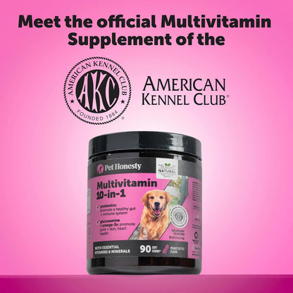 Senior Dog Multivitamin - Essential Dog Vitamins and Supplements - Glucosamine, Probiotics, Omega