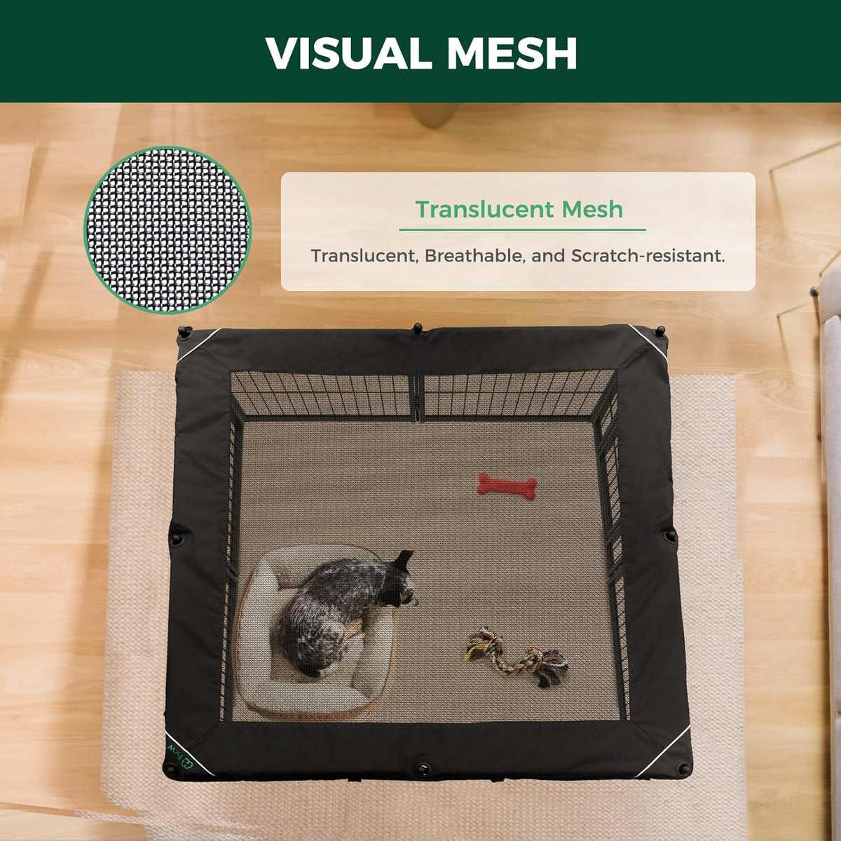 FXW Homeplus Unleashed Indoor Dog Playpen - Stress-Free and Safe Play, Heavy Duty 24 Inch 8 Wire