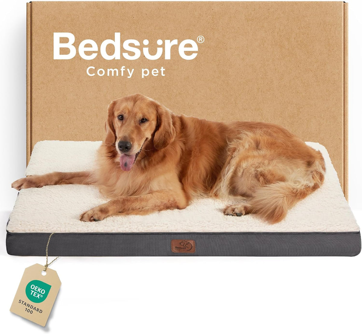 Bedsure XL Dog Beds Large Sized Dog -Orthopedic Flat Extra Large Pet Beds with Removable Washable