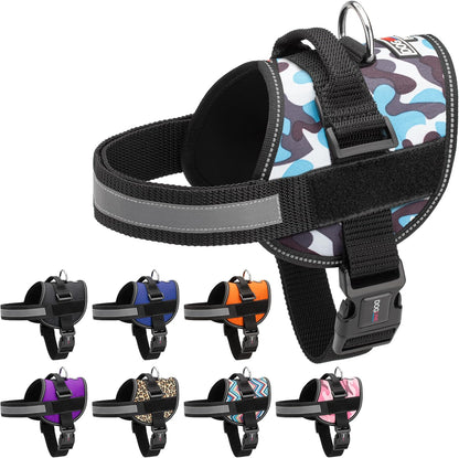 Dogline Dog Harness, Reflective No-Pull Adjustable Vest with Handle for Walking, Training