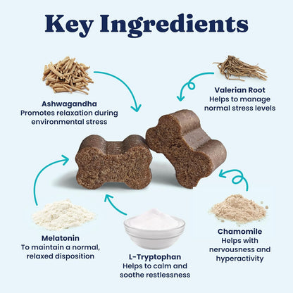 Solid Gold Calming Chews for Dogs - Dog Calming Chews w/Melatonin for Separation, Stress &