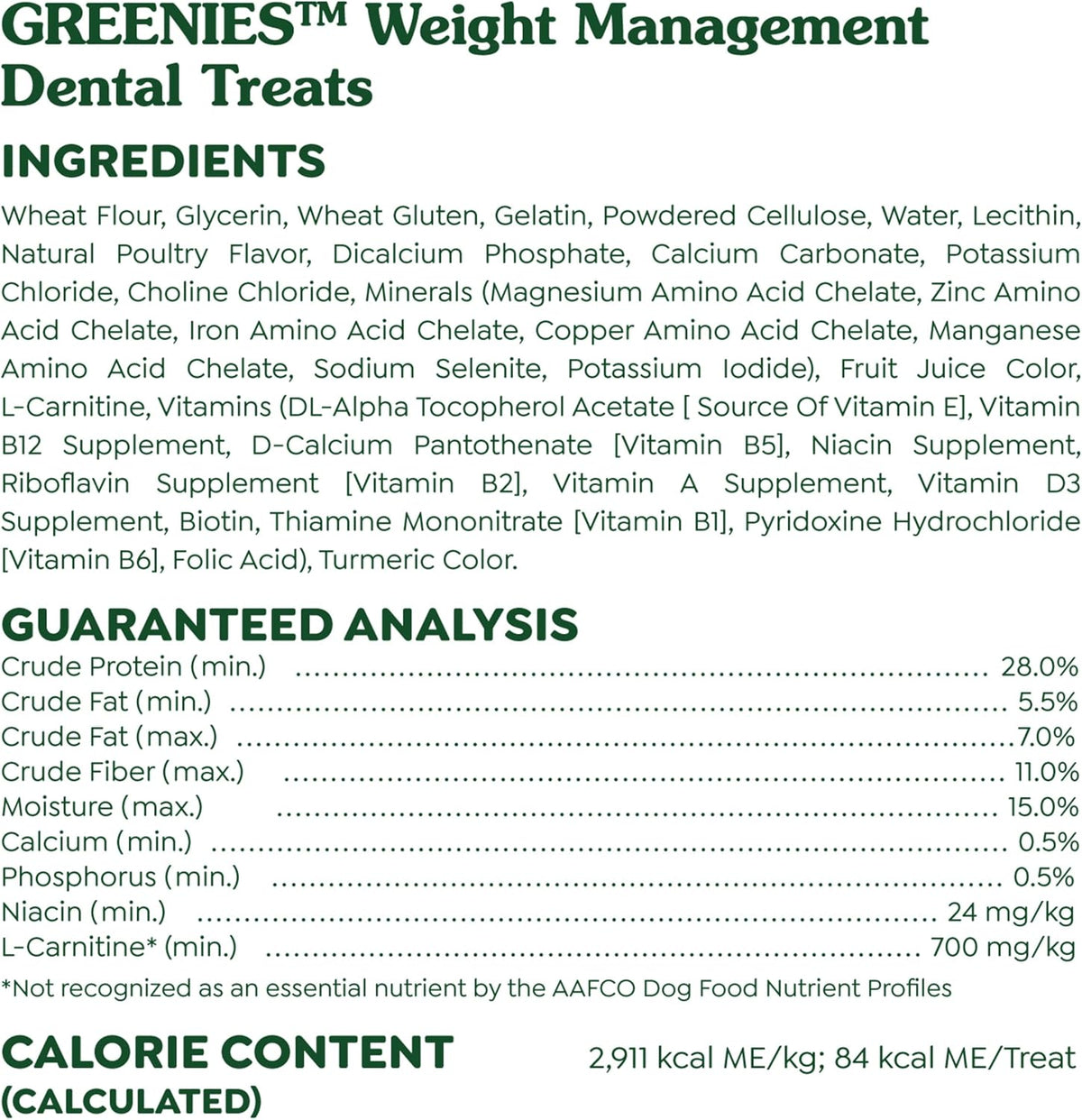 Greenies Weight Management Petite Dog Dental Chews Weight Control Dog Treats, 27 oz. Pack (45
