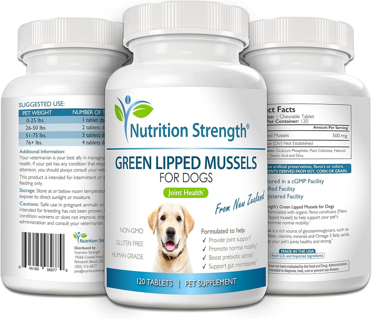 Green Lipped Mussels for Dogs for Joint Support & Inflammatory Relief, Promote Normal Mobility &