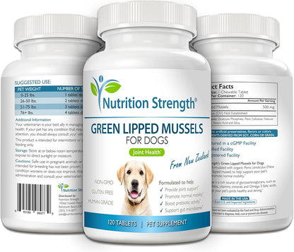 Green Lipped Mussels for Dogs for Joint Support & Inflammatory Relief, Promote Normal Mobility &