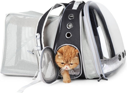 Lollimeow Cat Carrier Backpack, Bubble Dual Expandable Backpack Carrier, Pets and Small