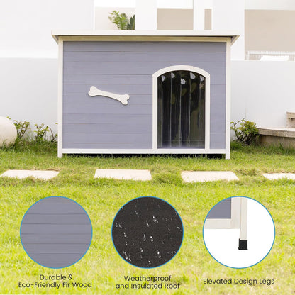 Large Solid Wooden Dog House,Suitable for Both Indoor and Outdoor, Suitable for Large Dogs and