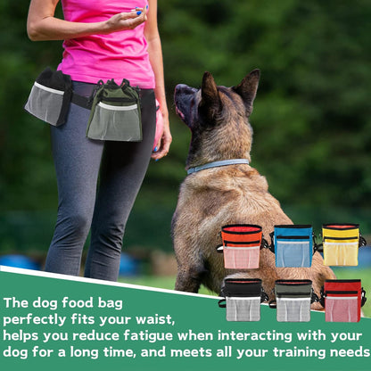 Hillban 12 Pcs Dog Treat Training Pouch Dog Treat Bag with Waist Shoulder Strap Bulk 6 Colors