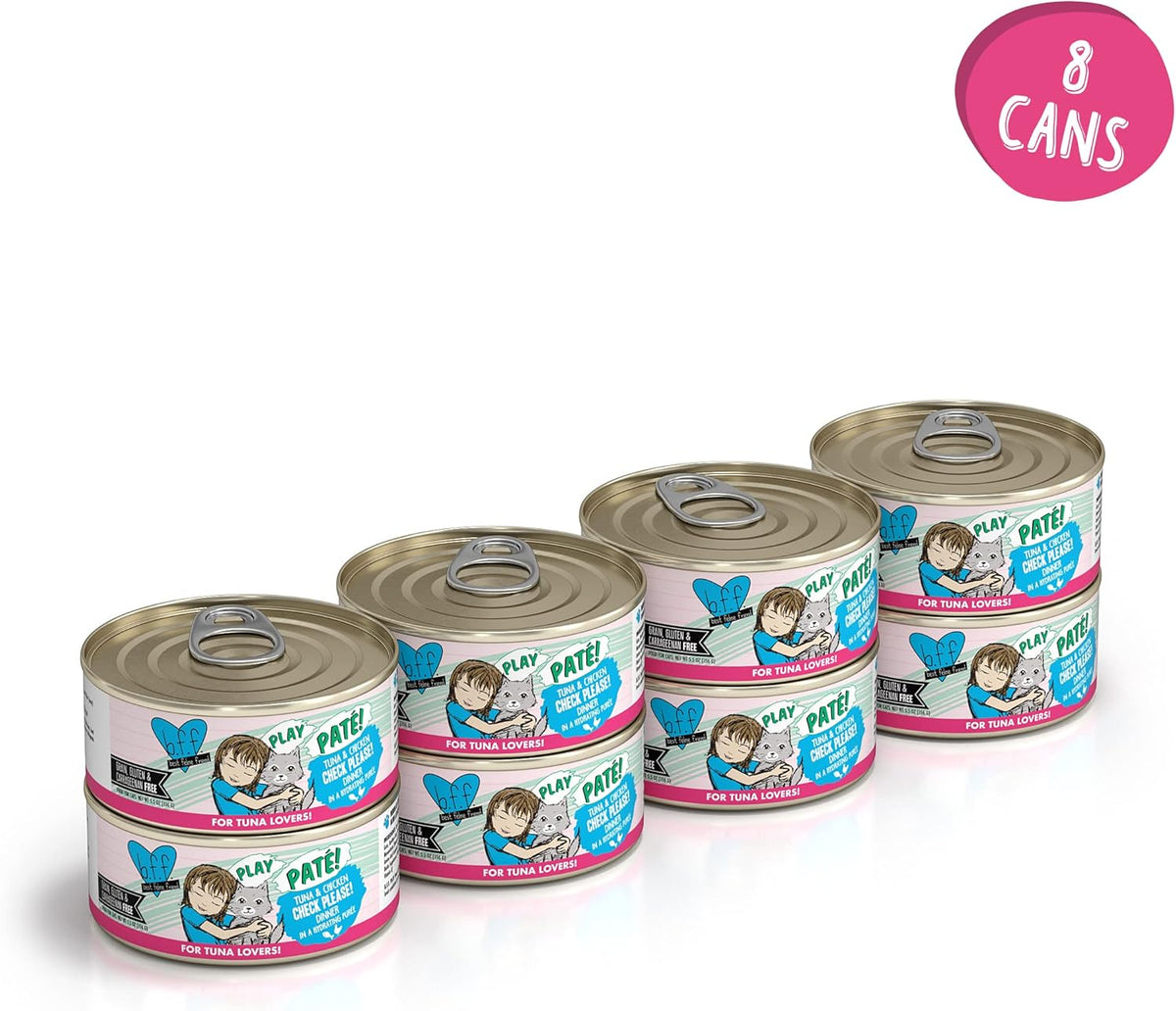 Weruva B.F.F. Play - Best Feline Friend Paté Lovers, Aw Yeah!, Tuna & Chicken Check Please! with