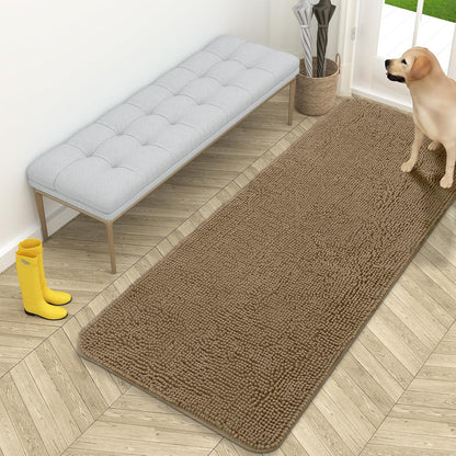 OLANLY Dog Door Mat for Muddy Paws 59x24, Absorbs Moisture and Dirt, Absorbent Non-Slip Washable