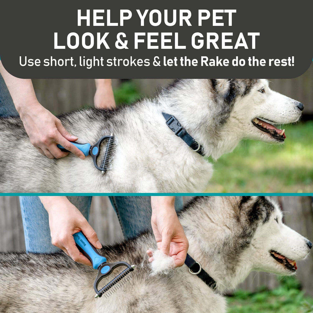 Maxpower Planet Pet Grooming Brush and 2X Grooming Gloves Combo - Double Sided Dematting