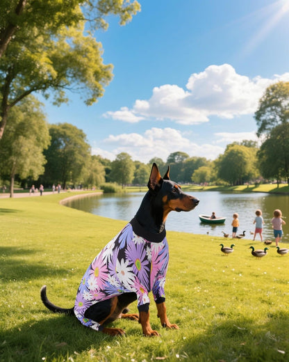 PET SHOW 4 Pack Dog Pajamas for Extra Large Dogs Girl Soft Stretchy PJs Paw Floral Jumpsuit Dog