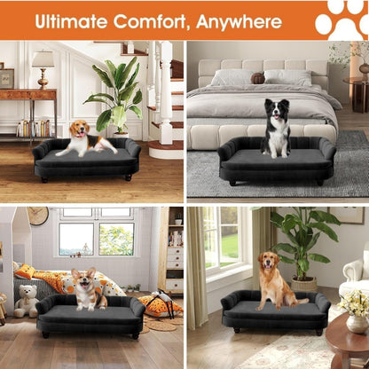 Dog Couch Sofa Bed, Comfortable Pet Sofa for Large and Medium Dogs, Soft Velvet Cushion, Durable