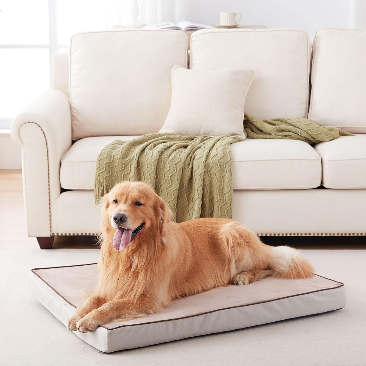 Orthopedic Memory Foam Dog Bed, Cooling Dog Beds for Extra Large Dogs -Waterproof Pet Bed for Crate
