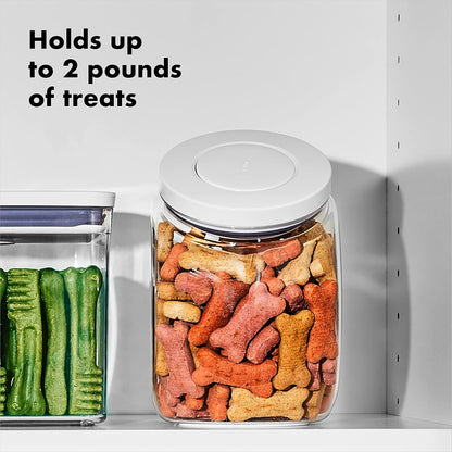 OXO Good Grips Pet POP Container – 3.0 Qt/2.8 L | Ideal for up to 2lbs of treats | Airtight Dog and