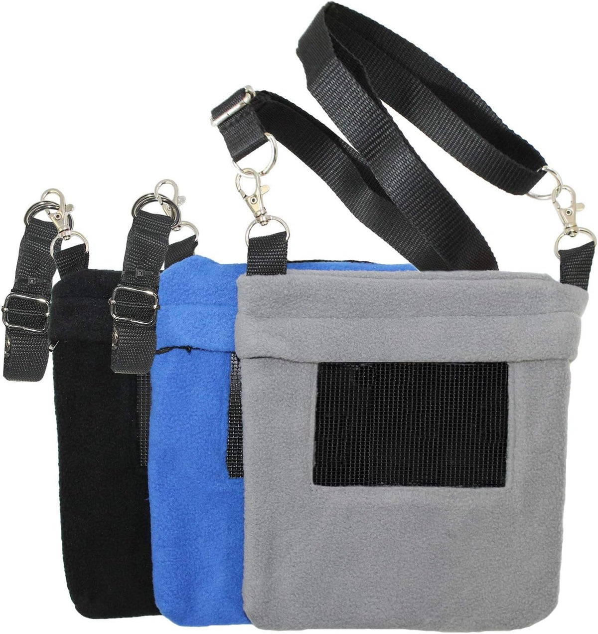 Exotic Nutrition Economy Carry Bonding Pouch (Black) - for Sugar Gliders, Squirrels, Marmosets