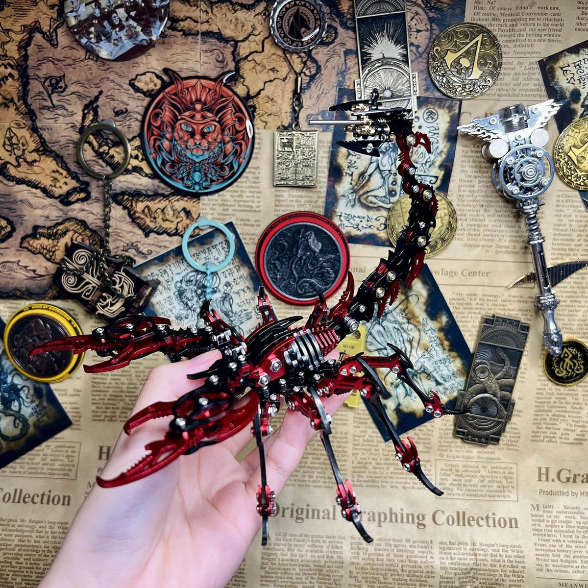 Scorpion 3D Metal Puzzles Kits for Adults Teens – 454 Pcs – Mechanical Assembly Models – 4 Hours to