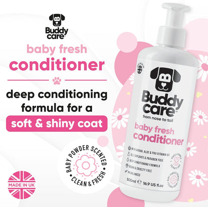 Baby Fresh Dog Conditioner (16.90oz) Made with Aloe Vera, Argan Oil & Pro Vitamin B5 to Detangle