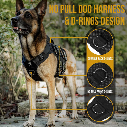 OneTigris Tactical Dog Harness for Small Dogs, No Pull Small Dog Vest Harness with Handles