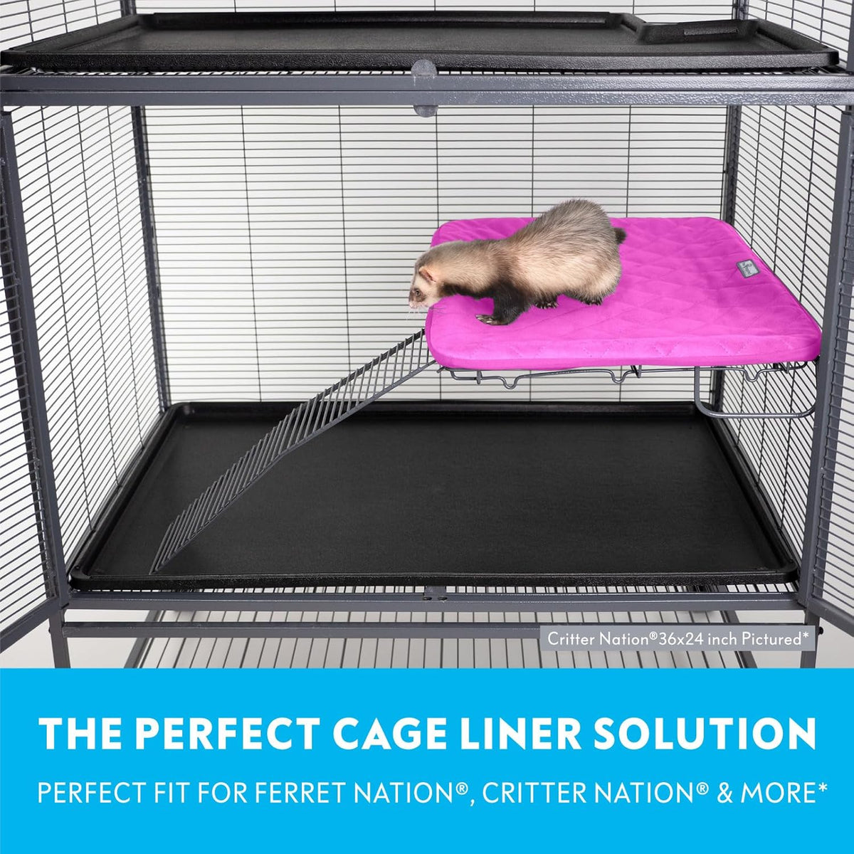 Paw Inspired Fitted Fleece Liner for Ferret Nation, Critter Nation Cage for Ferrets, Rats
