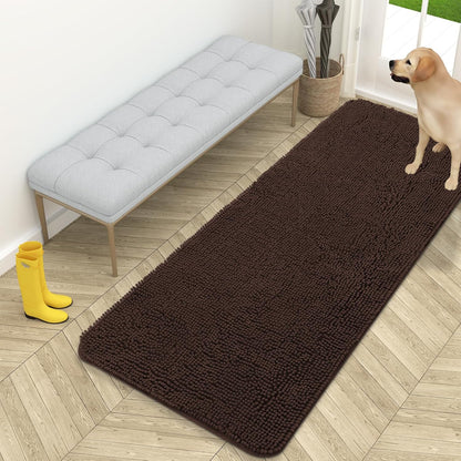OLANLY Dog Door Mat for Muddy Paws 59x24, Absorbs Moisture and Dirt, Absorbent Non-Slip Washable