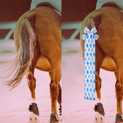 6 Pcs Horse Tail Bag Breathable Guard 22" Slip on Horse Care Tail Wrap 2 Strand Closure Straps