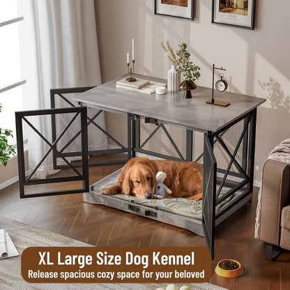 COZPAW Large Dog Crate Furniture - 48 inch Heavy Duty Dog Kennel Indoor for XLarge Breed with