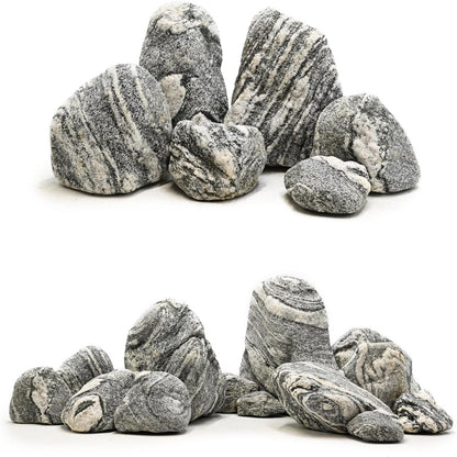 Natural Aquarium Rocks Silver Seiryu Rock Mountain Stone Decor Rocks for Aquariums and Terrariums