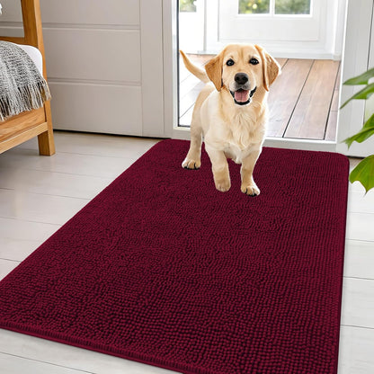 OLANLY Dog Door Mat for Muddy Paws 44x32, Absorbs Moisture and Dirt, Absorbent Non-Slip Washable